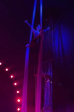 Aerial silk act